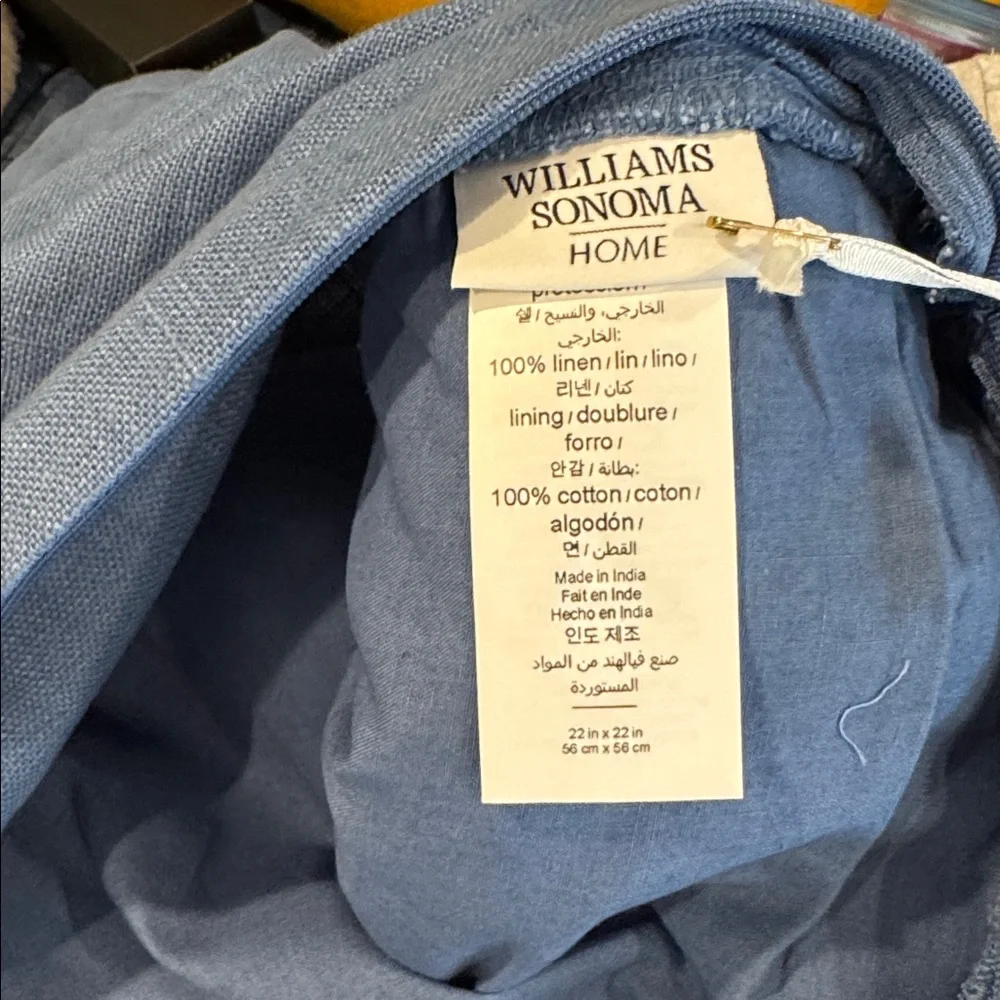 William Sonoma Basket Weave Pillow Cover 22inch NWT